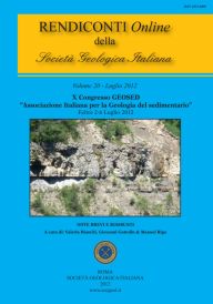 Rendiconti Online della Società Geologica Italiana - Vol. July 2012